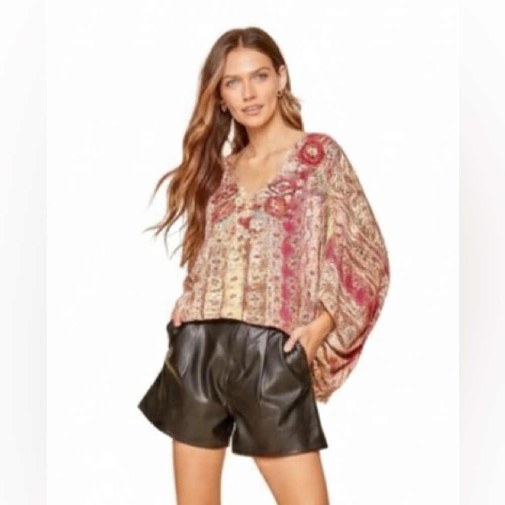 Savanna Jane Embroidery Bohemia Floral Print Top 2X